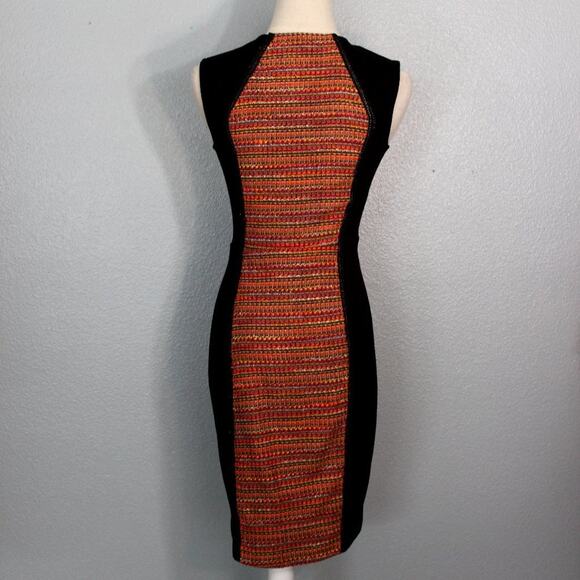 Rachel Roy Orange Tweed Panel Bodycon Sheath Dress Size 0 - Picture 5 of 11